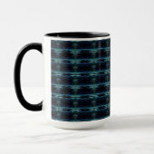 Blaue grüne Regenbogensteine , Artdeco-Muster Tasse (Links)