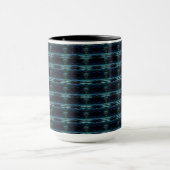 Blaue grüne Regenbogensteine , Artdeco-Muster Tasse (Zentrum)