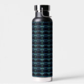Blaue grüne Regenbogensteine , Artdeco-Muster Trinkflasche (Links)