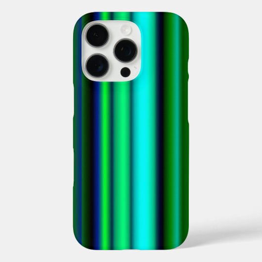 Blaue grüne Regenbogenstreifen Case-Mate iPhone Hülle (Rückseite)