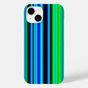 Blaue grüne Regenbogenstreifen Case-Mate iPhone Hülle