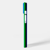 Blaue grüne Regenbogenstreifen Case-Mate iPhone Hülle (Rückseite / Links)