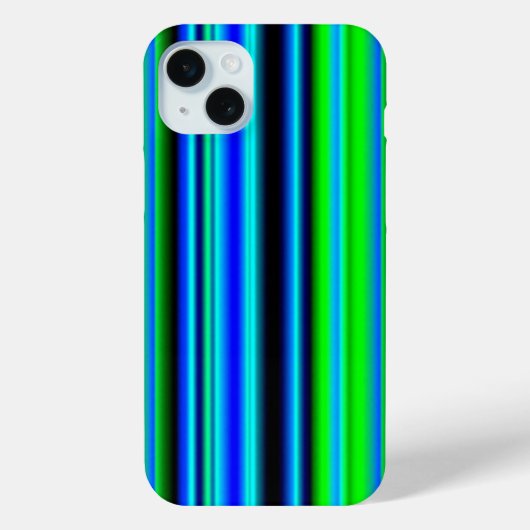 Blaue grüne Regenbogenstreifen Case-Mate iPhone Hülle (Rückseite)