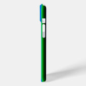 Blaue grüne Regenbogenstreifen Case-Mate iPhone Hülle (Rückseite / Links)