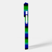 Blaue grüne Regenbogenstreifen Case-Mate iPhone Hülle (Rückseite / Links)