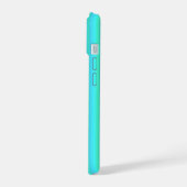 Blaue grüne Regenbogenstreifen iPhone 15 Hülle (Linke Seite)