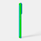 Blaue grüne Regenbogenstreifen iPhone Hülle (Rechte Seite)
