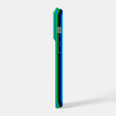 Blaue grüne Regenbogenstreifen iPhone Hülle (Linke Seite)