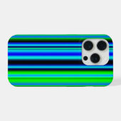 Blaue grüne Regenbogenstreifen iPhone Hülle (Rückseite (Horizontal))