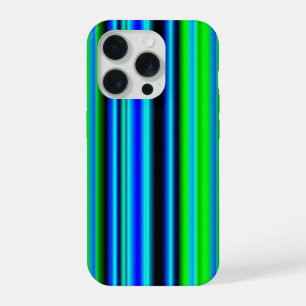 Blaue grüne Regenbogenstreifen iPhone 15 Pro Hülle
