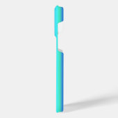 Blaue grüne Regenbogenstreifen iPhone Hülle (Linke Seite)