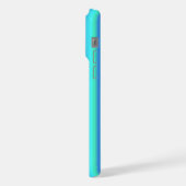 Blaue grüne Regenbogenstreifen iPhone Hülle (Linke Seite)