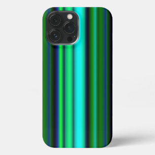 Blaue grüne Regenbogenstreifen iPhone 13 Pro Max Hülle