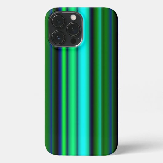 Blaue grüne Regenbogenstreifen iPhone Hülle (Rückseite)