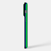 Blaue grüne Regenbogenstreifen iPhone Hülle (Linke Seite)