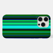 Blaue grüne Regenbogenstreifen iPhone Hülle (Rückseite (Horizontal))