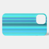 Blaue grüne Regenbogenstreifen iPhone Hülle (Rückseite (Horizontal))