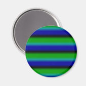 Blaue grüne Regenbogenstreifen Magnet (Vorderseite/Rückseite)