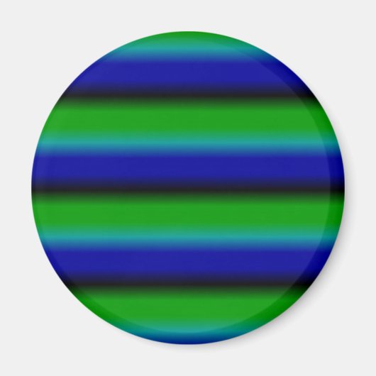 Blaue grüne Regenbogenstreifen Magnet (Vorne)