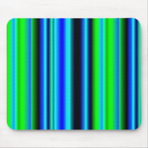Blaue grüne Regenbogenstreifen Mousepad
