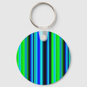 Blaue grüne Regenbogenstreifen Schlüsselanhänger