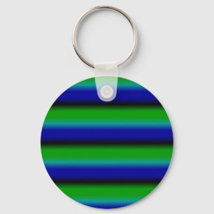 Blaue grüne Regenbogenstreifen Schlüsselanhänger