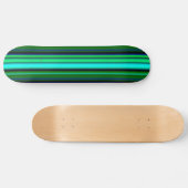 Blaue grüne Regenbogenstreifen Skateboard (Horizontal)
