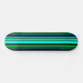 Blaue grüne Regenbogenstreifen Skateboard (Horizontal)
