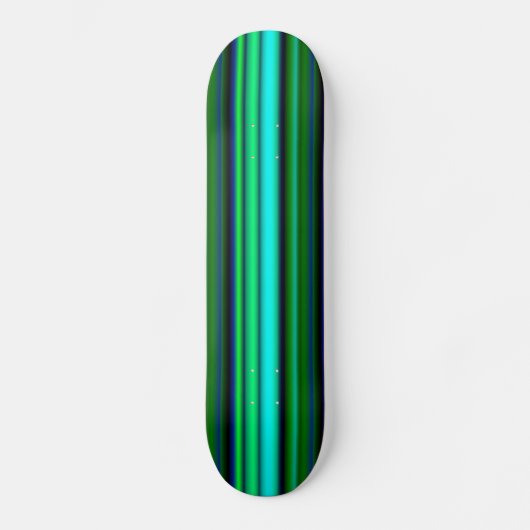 Blaue grüne Regenbogenstreifen Skateboard (Vorderseite)