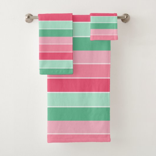 Blaue grüne Rosa Pastellfarben Vorlage Badhandtuch Set (Insitu)