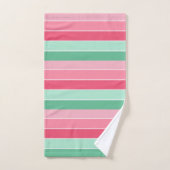 Blaue grüne Rosa Pastellfarben Vorlage Badhandtuch Set (Handtuch)