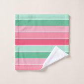 Blaue grüne Rosa Pastellfarben Vorlage Badhandtuch Set (Waschlappen)