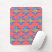 Blaue, grüne, rote Jugendstil-Muster Mousepad (Mit Mouse)