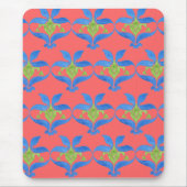 Blaue, grüne, rote Jugendstil-Muster Mousepad (Vorne)