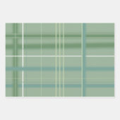 Blaue, grüne, rote und weiße Streifen und Kariert Geschenkpapier Set (Vorderseite)