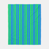 Blaue grüne stilvolle Streifenmuster-Design Fleecedecke (Vorderseite)