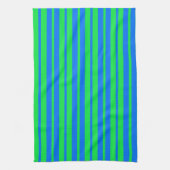 Blaue grüne stilvolle Streifenmuster-Design  Geschirrtuch (Vertikal)