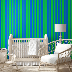 Blaue grüne stilvolle Streifenmuster-Design  Tapete