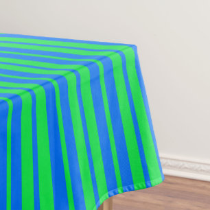 Blaue grüne stilvolle Streifenmuster-Design  Tischdecke