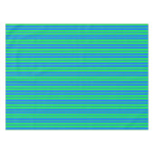 Blaue grüne stilvolle Streifenmuster-Design Tischdecke (Vorderseite (Horizontal))