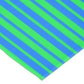 Blaue grüne stilvolle Streifenmuster-Design Tischdecke (Schrägansicht)
