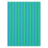 Blaue grüne stilvolle Streifenmuster-Design Tischdecke (Vorderseite)