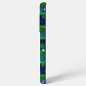 Blaue grüne Streifen mit Sternen und Regentropfen Samsung Galaxy Hülle (Rückseite (Horizontal))