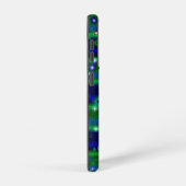 Blaue grüne Streifen mit Sternen und Regentropfen Samsung Galaxy Hülle (Rechte Seite)