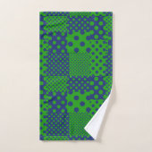 Blaue Grüne Tupfen-Patchwork Badhandtuch Set (Handtuch)