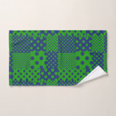 Blaue Grüne Tupfen-Patchwork Badhandtuch Set (Handtuch)