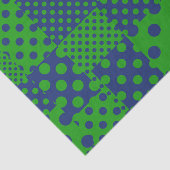 Blaue grüne Tupfen-Patchwork  Seidenpapier (Ausschnitt)