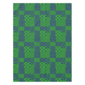 Blaue Grüne Tupfen Patchwork  Tischdecke (Vorderseite)
