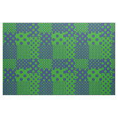 Blaue grüne Tupfen-Patchworkarbeit  Stoff (Fat Quarter (45,7 x 55,9 cm))