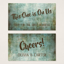 Blaue, grüne und braune Rustikale Vintage Getränke